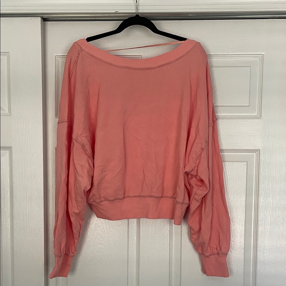 Free People Vibrant Pink Pullover